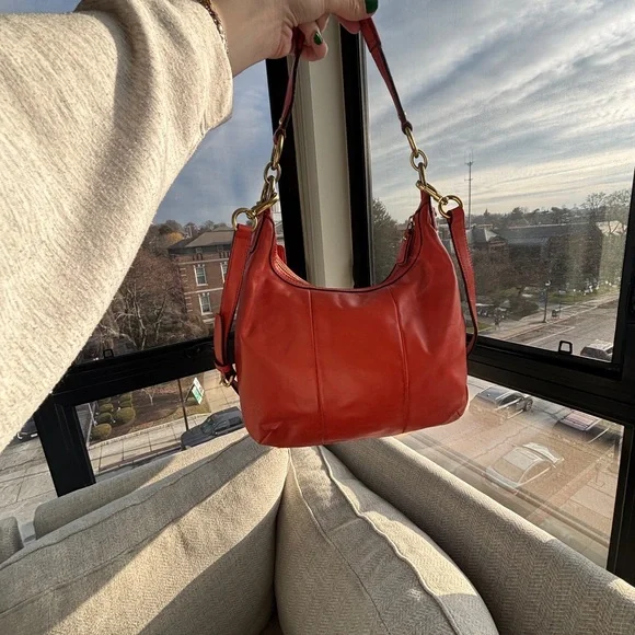 Coach Kristin orange vintage Woven Leather Shoulder Bag - Picture 2 of 9